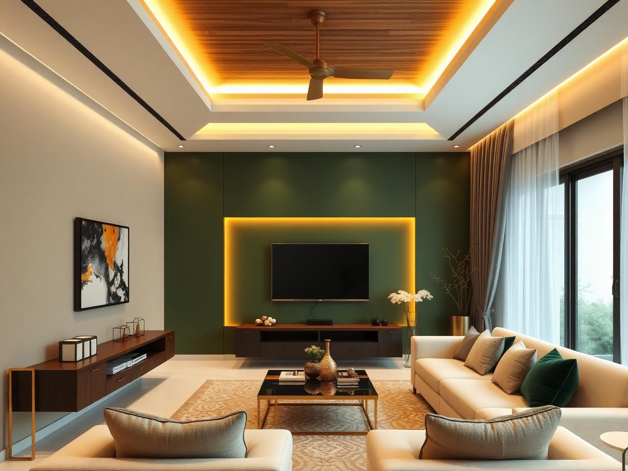 A modern living room designed by ASL Interiors